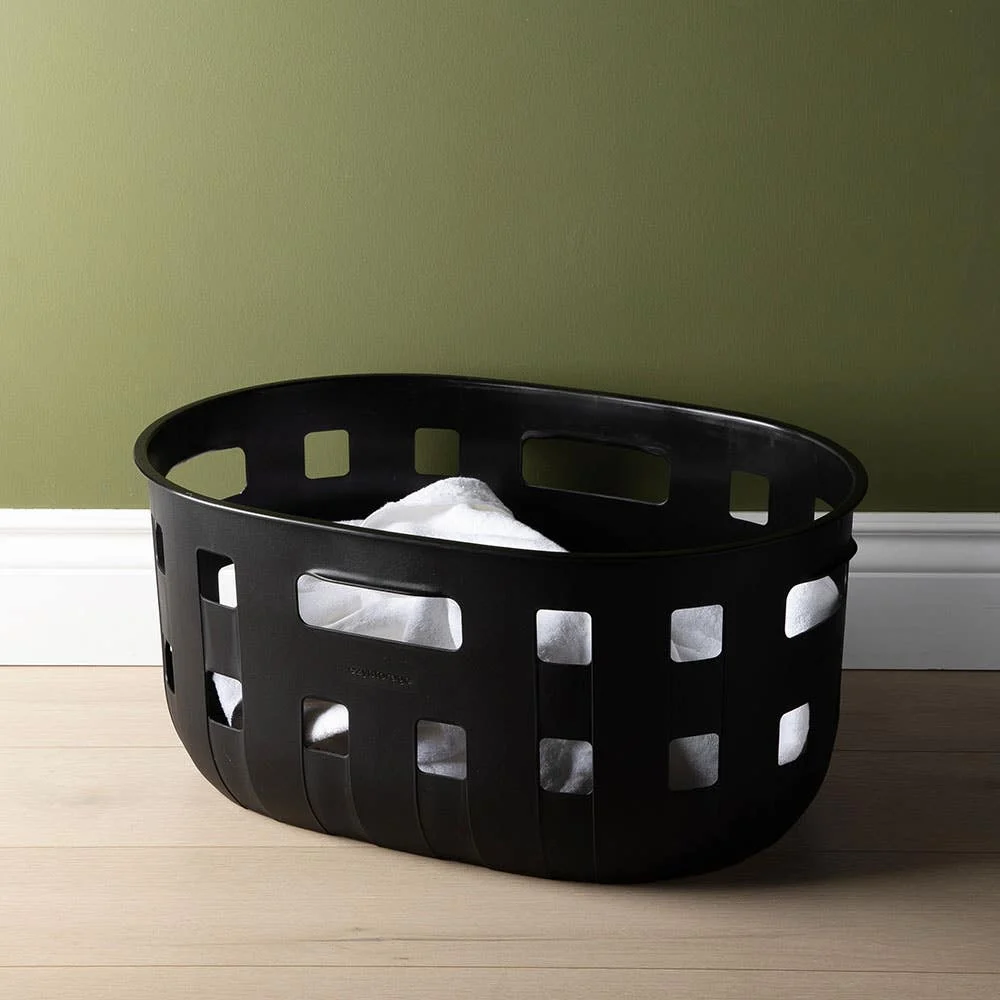 Ezy Storage Premium Aura '50l' Laundry Basket (Black)