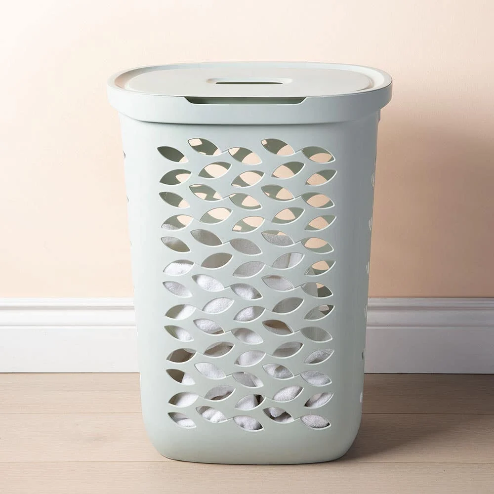 Ezy Storage Fleur '63l' Laundry Basket (Sage)