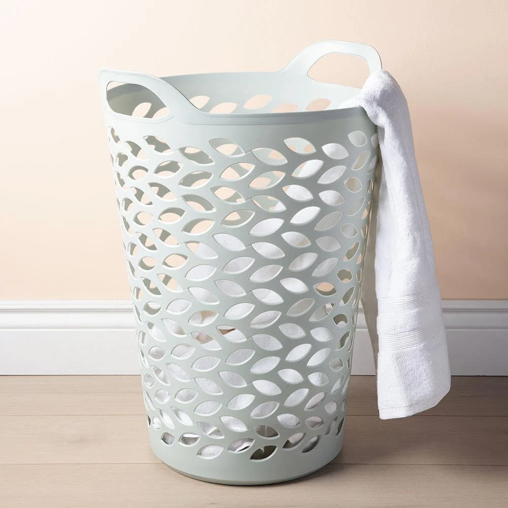 Ezy Storage Fleur '74l' Flexi Laundry Hamper (Sage)