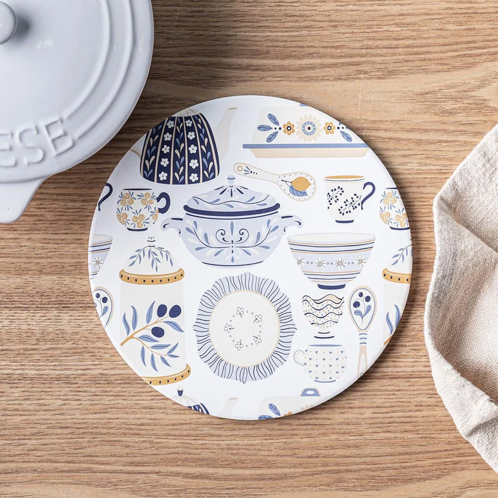 KSP Ceramica 'Maison Bleu' Printed Ceramic Trivet