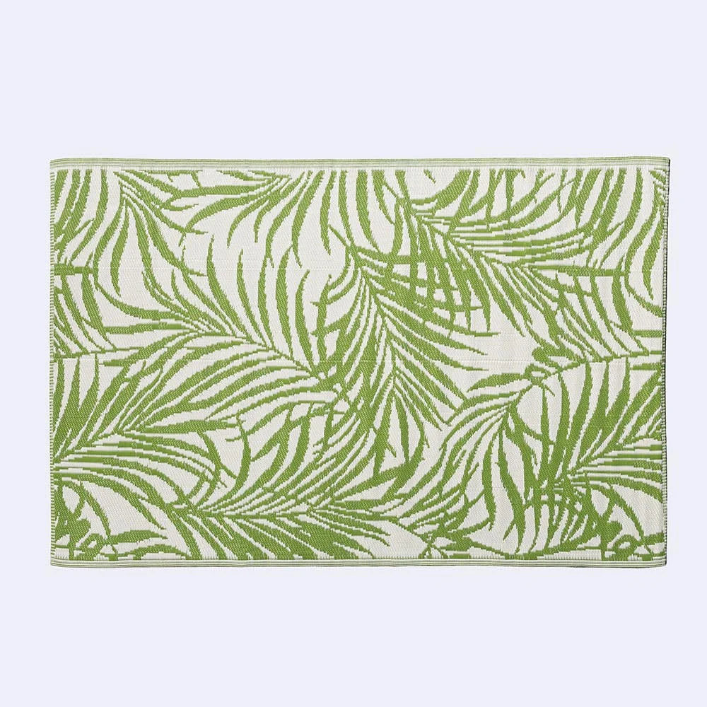 KSP Outdoor 'Cabarete Fern' All Season Mat 4' x 6' (Ivory/Green)