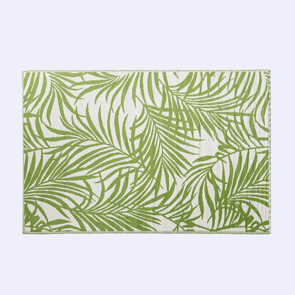 KSP Outdoor 'Cabarete Fern' All Season Mat 6' x 9' (Ivory/Green)