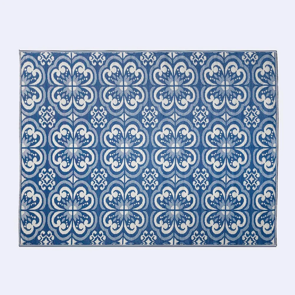 KSP Outdoor 'Mykonos' All Season Mat 9' x 12' (Blue/White)