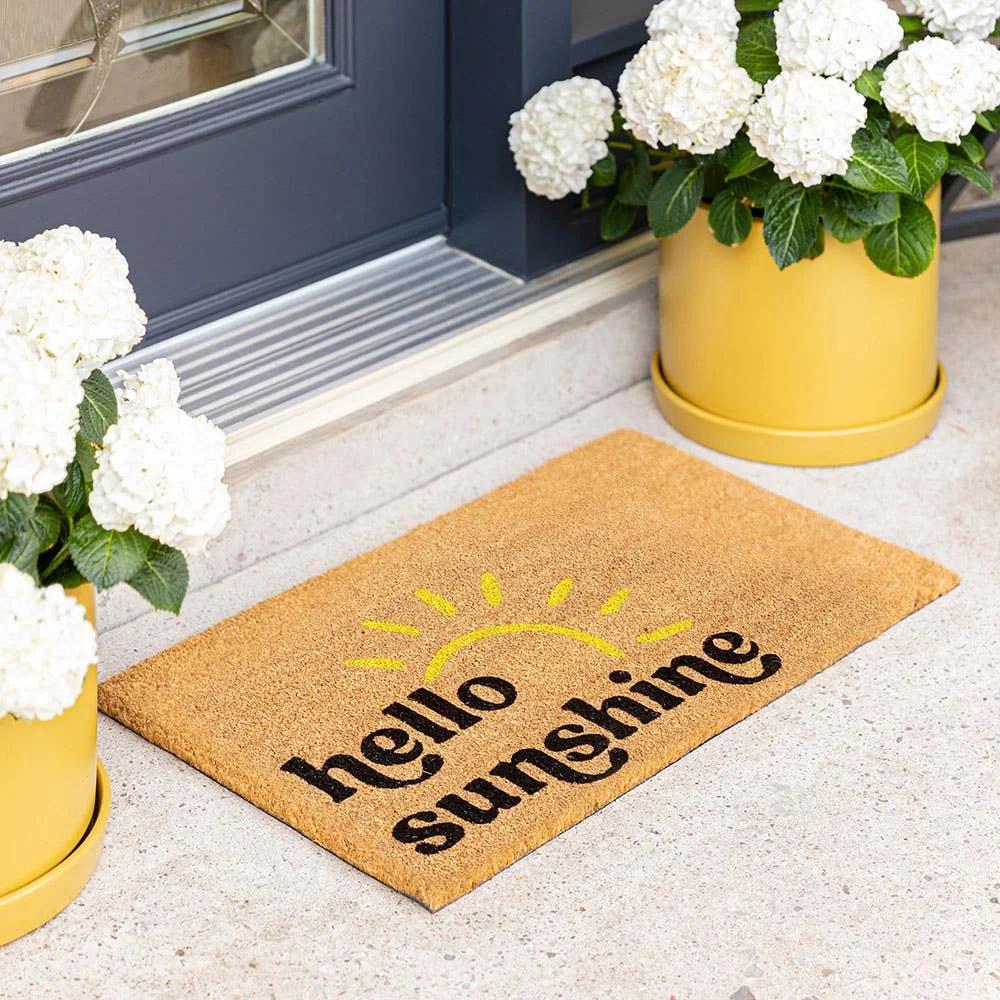 KSP Summer Coir Doormat 'Hello Sunshine'