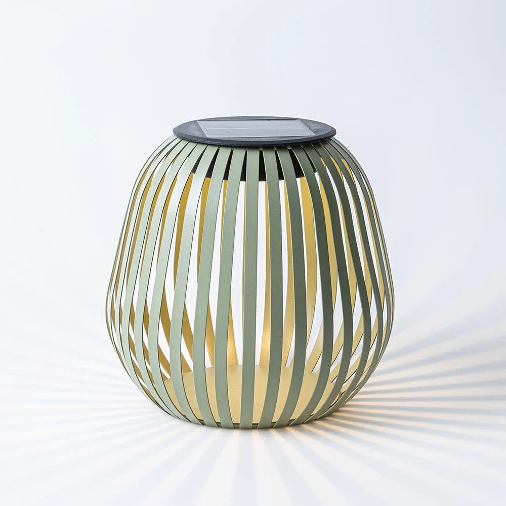 KSP Eclipse Solar LED Metal Lantern (Sage) 19.5 cm dia. x 19 cm