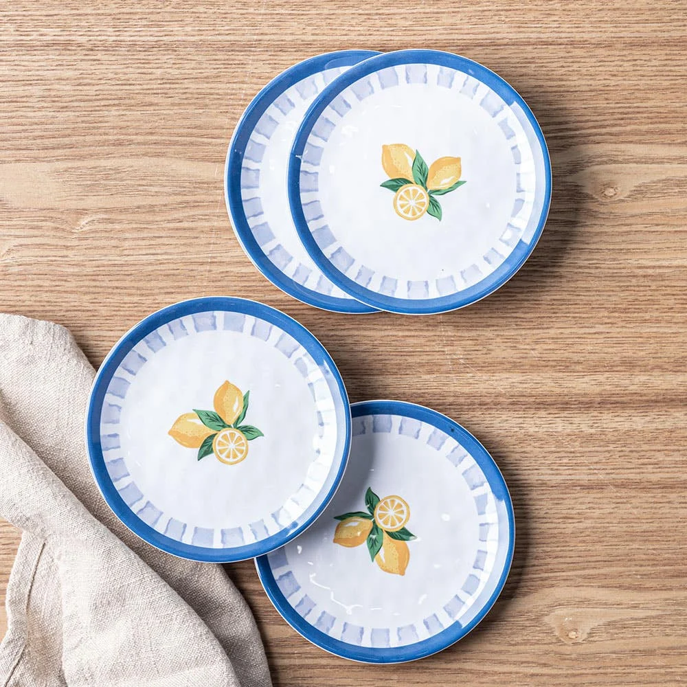 KSP Nibble 'Ravello' Melamine Tidbit Plate 6" dia. - Set of 4
