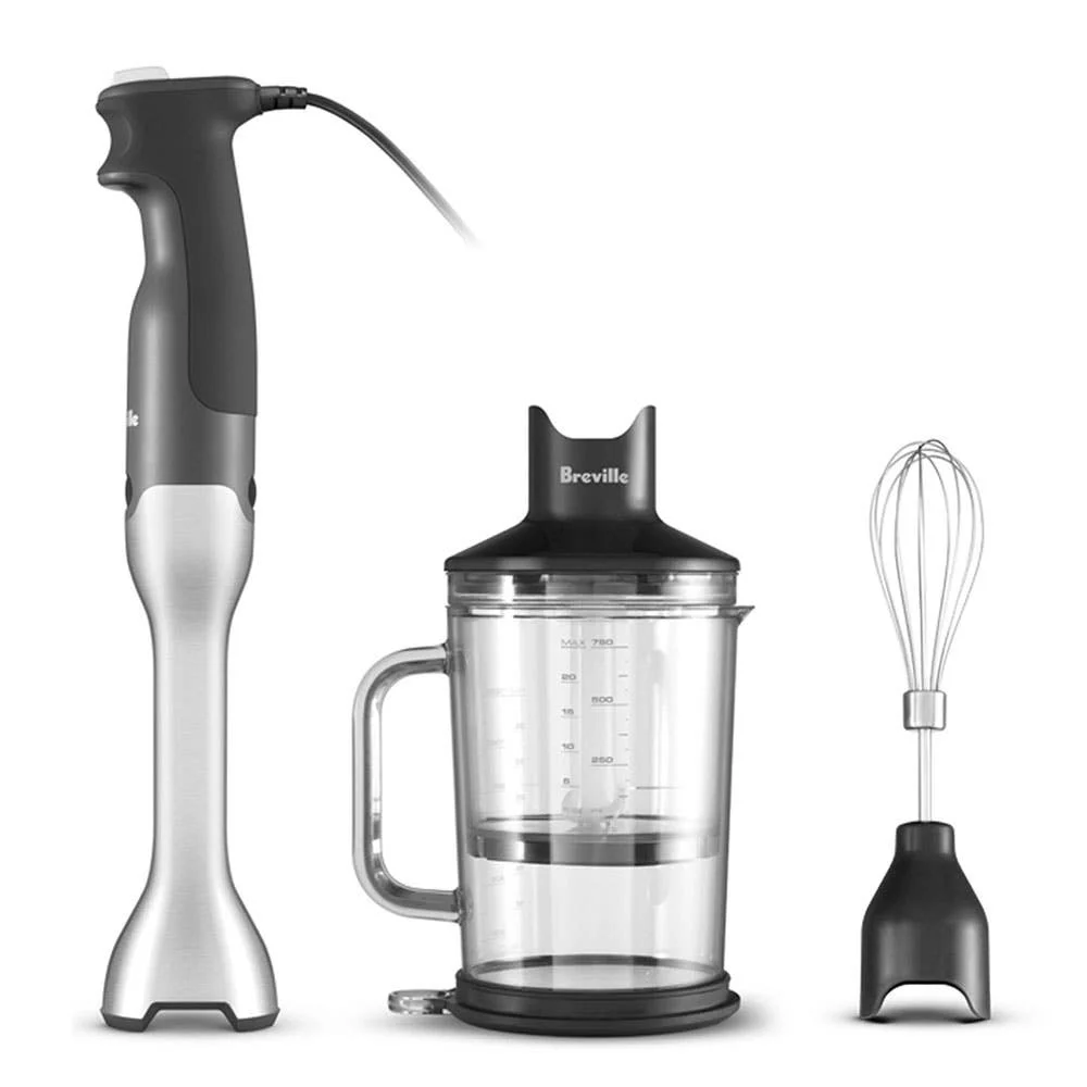 Breville Control Grip Immersion Blender with Chopper (Brushed St/St)