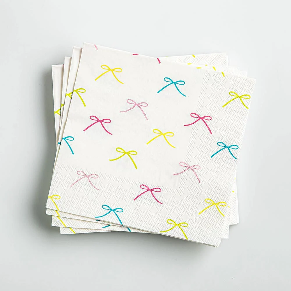Harman 3-Ply 'Bow Repeat' Paper Napkin - Set of 20