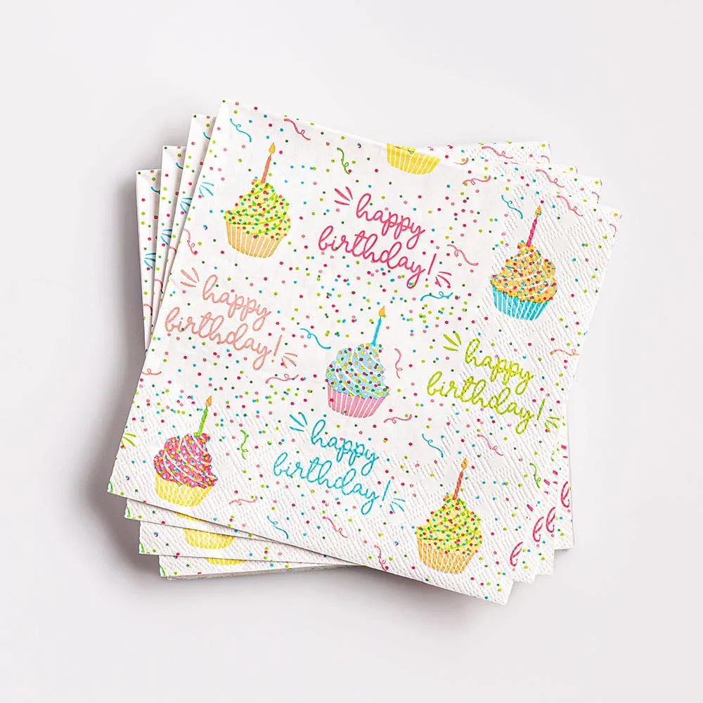 Harman 3-Ply 'Cupcake Confetti' Paper Napkin - Set of 20