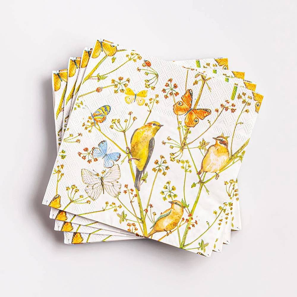 Harman 3-Ply 'Birds & Butterflies' Paper Napkin - Set of 20