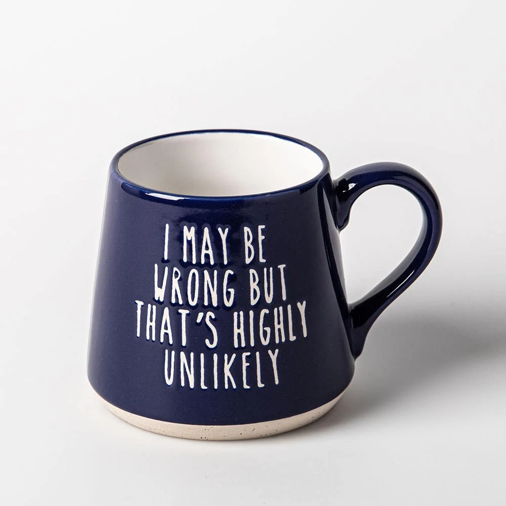Koppers Big Bottom 'May Be Wrong' Mug 16oz (Blue/White)