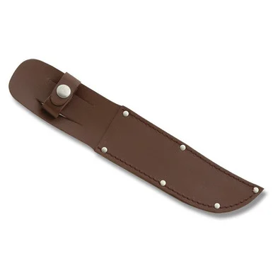 6-Inch Fixed Blade Brown Leather Belt Knife Sheath - Secure Carry SH259
