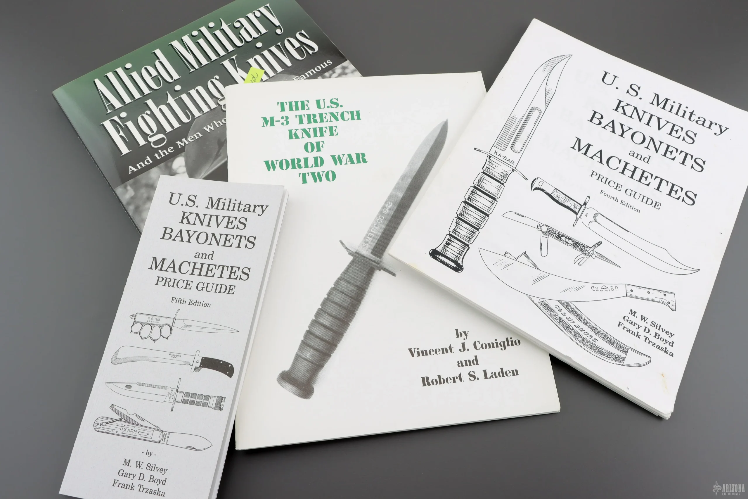 Allied Military Fighting Knives And The Men Who Made Them Famous by: Robert A. Buerlein (Signed By Author) & Three Pamphlets