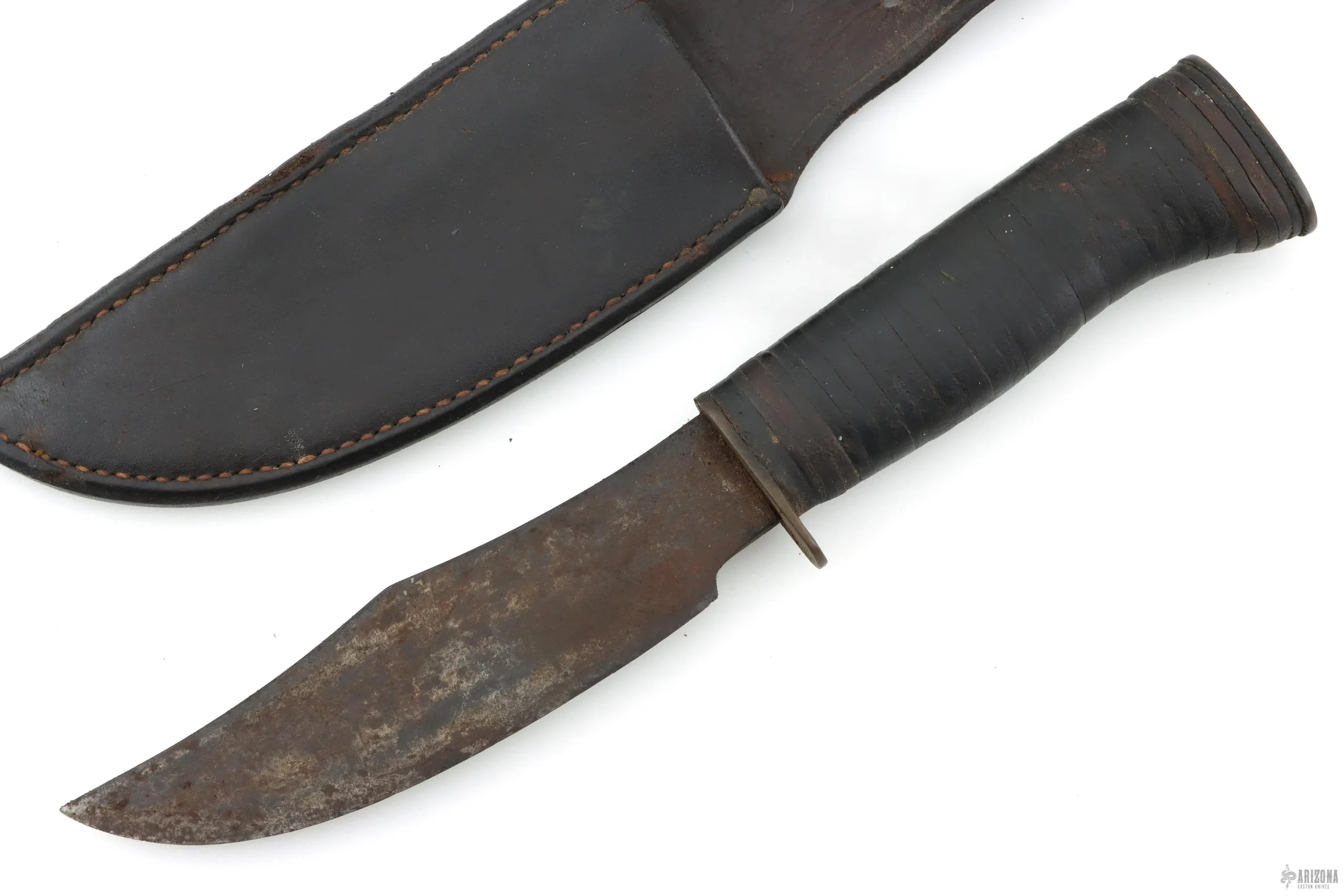 Antique Stacked Leather Hunter - Rockford IL