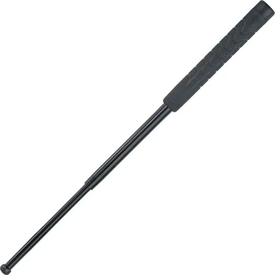 ASP Sentry Friction Loc Baton S21 Black Chrome, 4130 Steel, Santoprene Grip