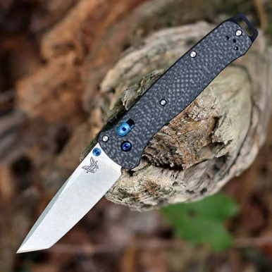 Benchmade Bailout - 3.40" M390 Stonewash Tanto Blade, Carbon Fiber Handle - 537-09