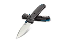 Benchmade Bugout Folding Knife Black Carbon Fiber Handle S90V Drop Point Plain Edge 535-3