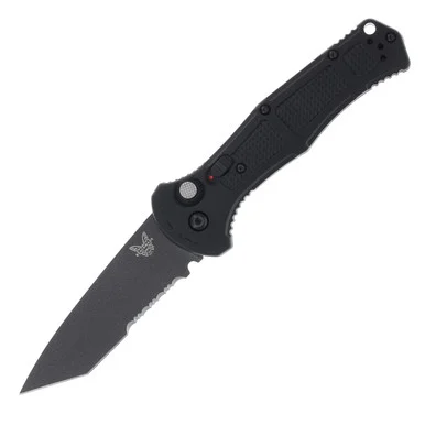 Benchmade Claymore OTS Automatic Knife 3in Partially Serrated Grivory Titanium AUBM9071SBK