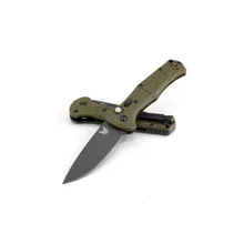 Benchmade Claymore Side Opening Auto Knife Foliage Green Grivory Handle D2 Drop Point Plain Edge 9070BK-1