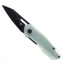 Bestech Toddler Folding Knife Transparent G10 Handle 14C28N Plain Black Blade BG64F