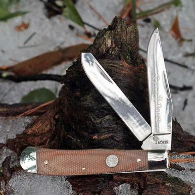 Boker Treebrand Trapper - 3.31" D2 Clip/Spey, Brown Micarta 110889