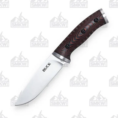 Buck 863 Selkirk Fixed Blade Knife Brown/Black Micarta 4.62in Drop Point BU10180