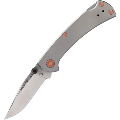 Buck Knives 112 Ranger Slim 2024 Legacy Coll - Gray Titanium (3" CPM-S45VN) BU112GYSLE