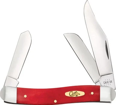 Case Large Stockman Smooth Dark Red Bone (6347 SS)