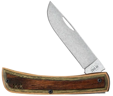 Case Sod Buster Jr. 66381 Brown/Green DymaLux (XR7137 S35VN)