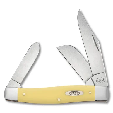 Case XX Carbon Steel/Smooth Yellow Synthetic Large Stockman Folding Knife CA203
