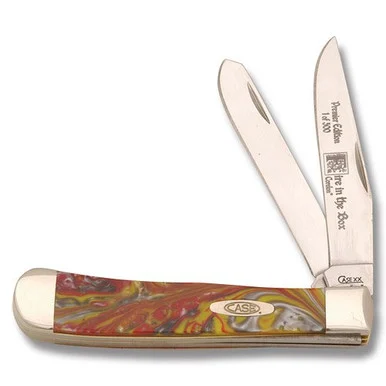 Case XX Fire in the Box Corelon Trapper Folding Knife CA9254FIB
