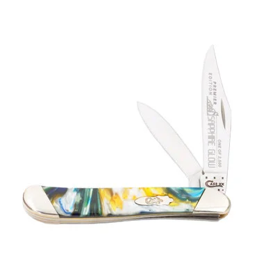 Case XX Slant Bolster Sapphire Glow Corelon Peanut Folding Knife