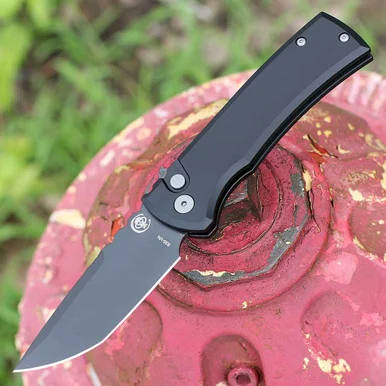 Chaves Knives Pro-Tech Redencion 229 AUTO Blk Alum (3.37" DLC S35VN) Red Label CK-1A10-2G3F-6D1