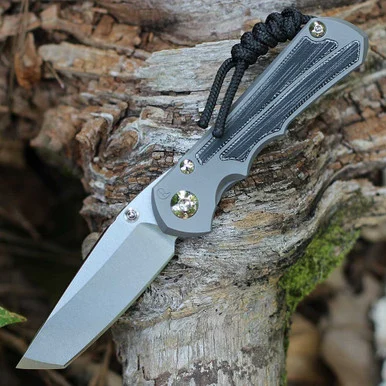 Chris Reeve Knives Small Inkosi Tanto Point - Glass Blasted Ti/ Blk Can Mic ( 2.8" SW MagnaCut) SIN-1132 DOB: 07/31/24