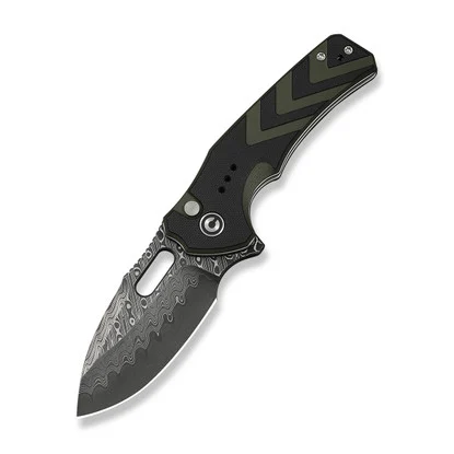 CIVIV Vexron G10 Black Green Damascus Clad (C24066-DS1)
