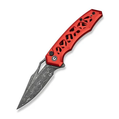CIVIVI Anaaki - Red Aluminum (2.98" Damascus) C24039-DS1