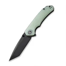 Civivi Brazen Folding Knife Natural G10 Handle D2 Plain Black Stonewash Blade C2023E