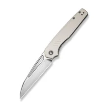 Civivi Guile Folding Knife Off White G10 Handle 14C28N Plain Edge Satin Finish C24062B-3