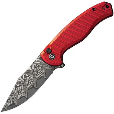CIVIVI Stormhowl - Red Aluminum (3.30" Damascus) CIVC23040BDS1