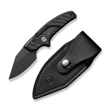 Civivi Typhoeus Fixed Blade Knife Black G10 Handle 14C28N Plain Edge Black Stonewash Finish C21036-1