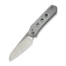 Civivi Vision FG Folding Knife Polished Clear Lexan Handle Nitro-V Plain Edge Satin/Stonewash Finish C22036-7