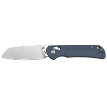 CJRB Lyrid Folding Knife Gray G10 Handle AR-RPM9 Sheepsfoot Plain Edge Stonewash Finish J1953-GY