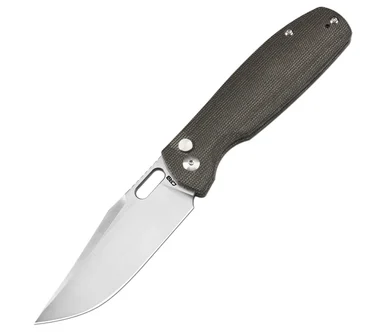 CJRB Prado ButtonLock Green Micarta (3.76" AR-SFII) J1936BODG