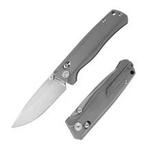 CMB Braveman Folding Knife Sandblast Titanium Handle S35VN Drop Point Plain Edge CMB-17S
