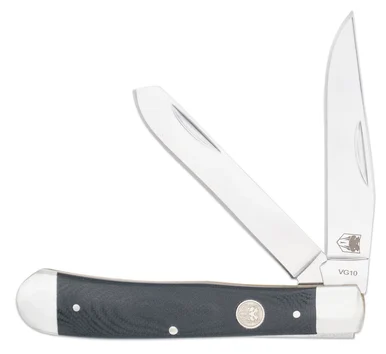 Cobratec Traditional Trapper Blk G-10 (VG-10 SS) CTTDTRPG10BLK