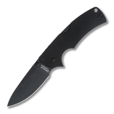 Cold Steel American Lawman Folding Knife 3.5in Plain G10 DLC Coated CS58B
