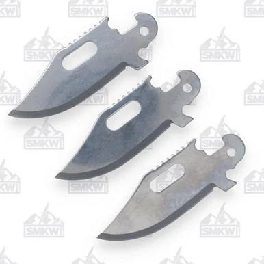 Cold Steel Click N Cut Replacement Blade 2.5in Plain Bowie 3 Pack CS40AP3D