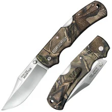 Cold Steel Double Safe Hunter Folding Knife Camo GFN Handle 8Cr13MoV Clip Point Plain Edge 23JD
