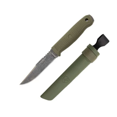 Condor Tool and Knife Bushglider Fixed Blade Army Green 4.25in Clip Point Knife CTK394942HC