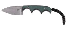 CRKT Minimalist Fixed Blade Knife Green Resin Infused Fiber Handle 8Cr13MoV Plain Edge Stonewash Finish CRKT2396